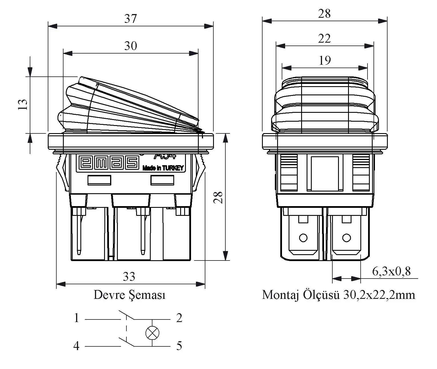 KÖRÜKLÜ ANAHTAR S SARI 0-1